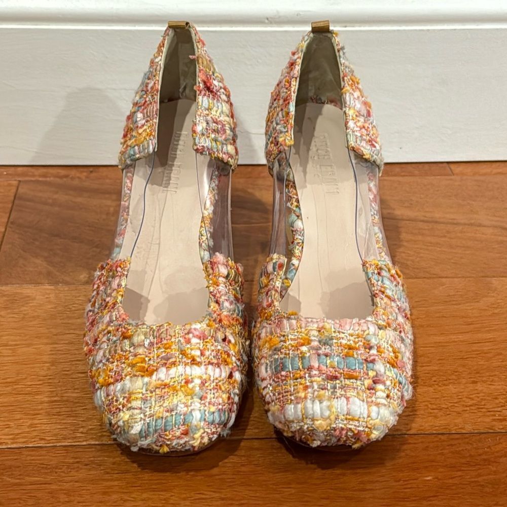 NWOT Ritch Erani NYFC Tweed Tweed‎ Pattern D'Orsay Pumps Women's Size 37